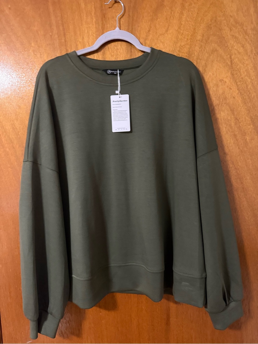 Women’s Olive Crewneck Sweatshirt/Pant Set - Relaxed Minimal Set